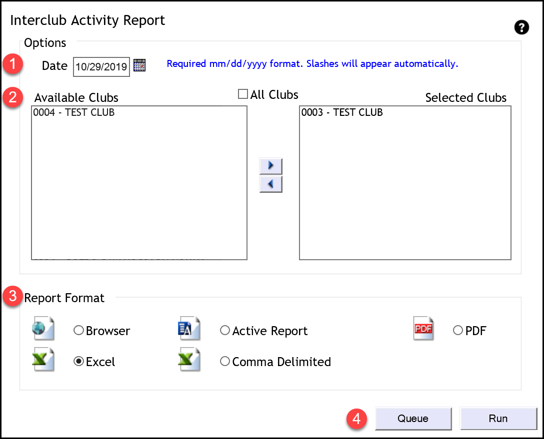 Interclub Activity Report