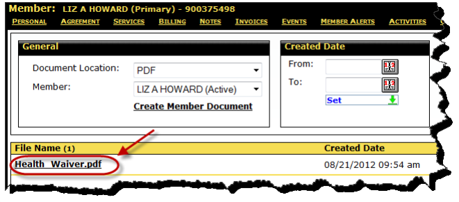 Create a Member Document