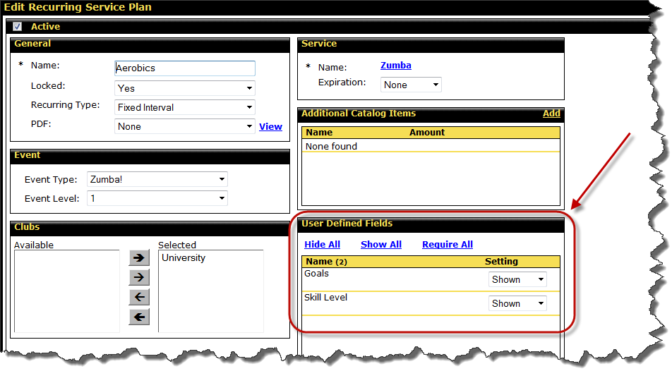 Edit Recurring Services Plan